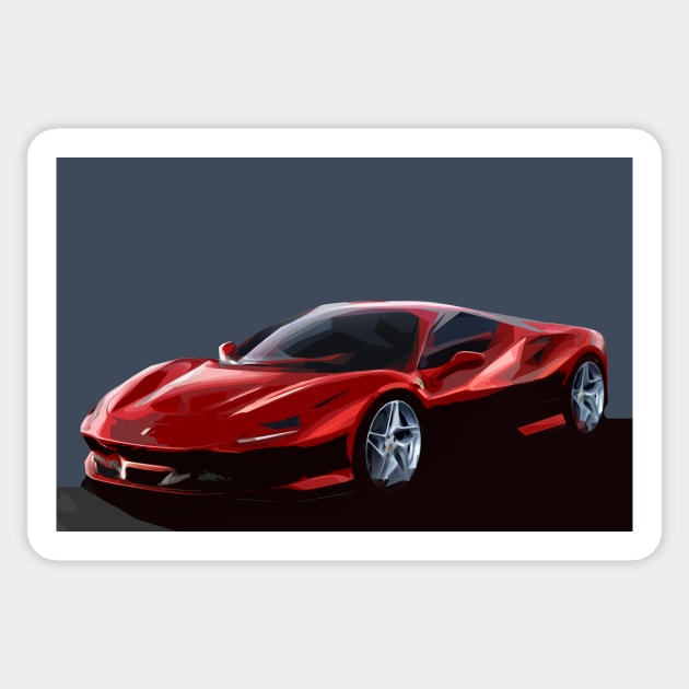 Italian sports car Sticker by markvickers41